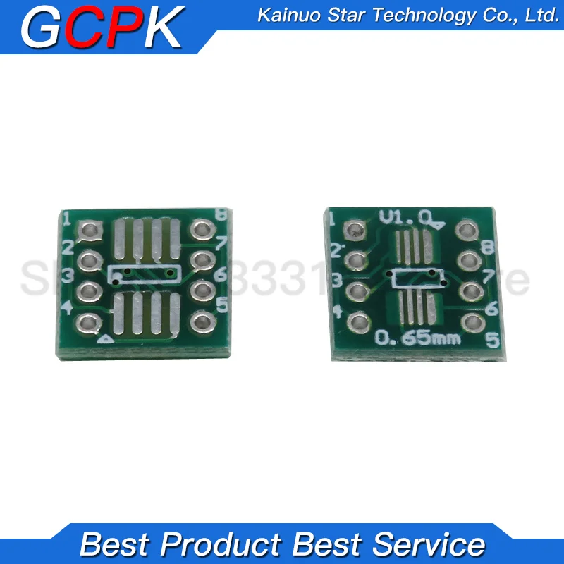 

100PCS TSSOP8 SSOP8 SOP8 SOP-8 SOP SMD to DIP8 Transfer Board DIP Pin Board Pitch Adapter