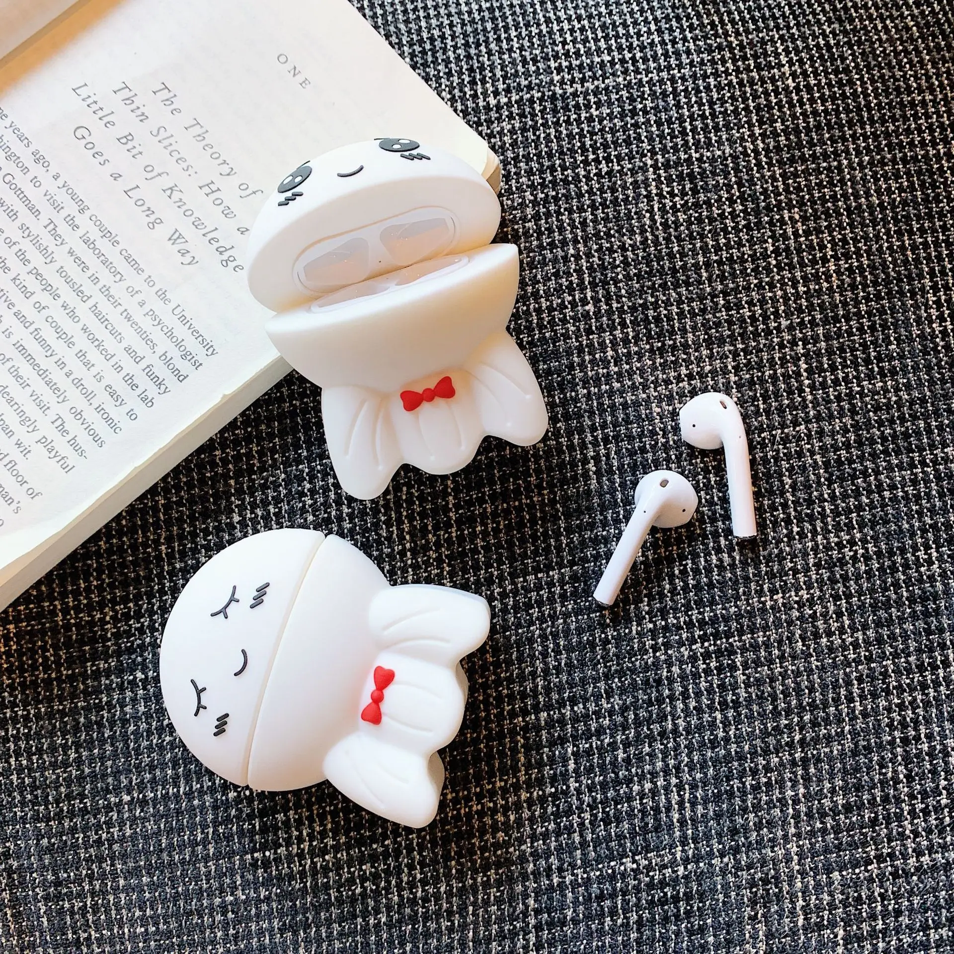 Чехол для Airpods 1/2 силиконовый чехол наушников 3D мультяшный милый солнечный свет