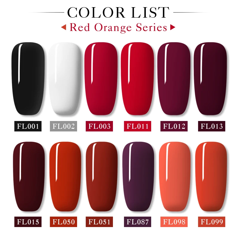 Гель лак для ногтей серии Четыре лилии Чистого Оранжевого Цвета отмачиваемый