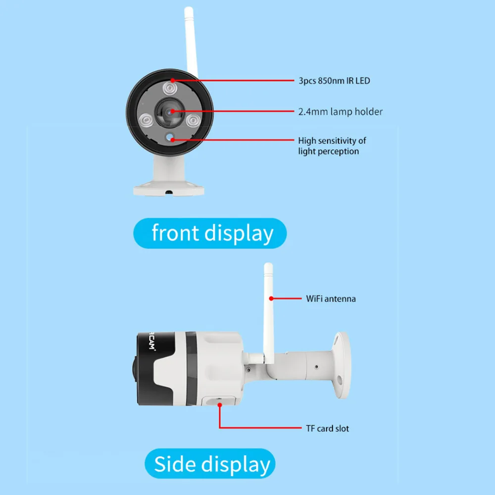 Водонепроницаемая IP камера Vstarcam IP66 1080P уличная Wi Fi с датчиком движения ночным