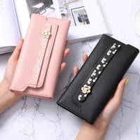 fashion long womens wallet female simple zipper purses credit card holder wallets female pu leather clutch money bag wallet