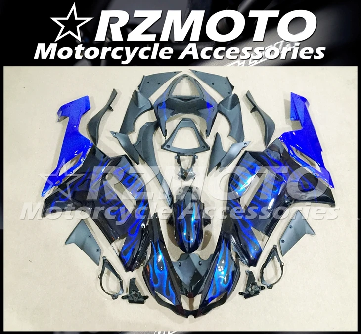

New ABS Fairings kit Fit for Kawasaki Ninja ZX6R 2007 2008ZX-6R 07 08 636 Bodywork set Blue Flame