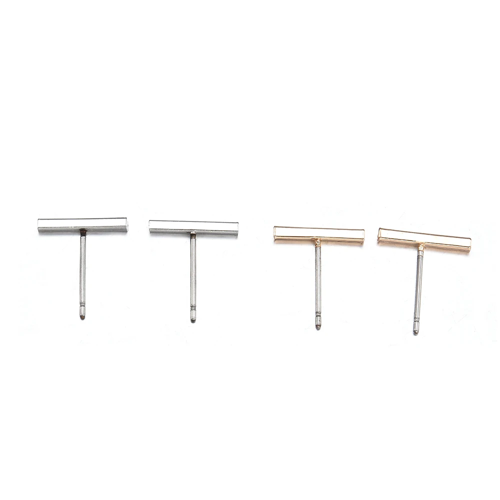 

Punk Style Simple T Bar Earrings Stud Earrings Punk Ear Jewelry Rock Gothic Unisex Ear Stud Fine Jewelry