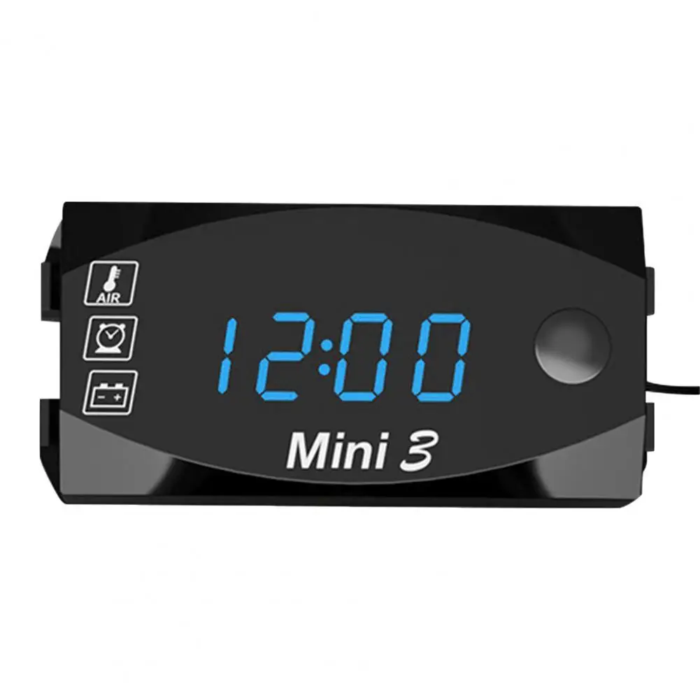 Прочные электронные часы 3 в 1 универсальные мотоциклетные термометр вольтметр с