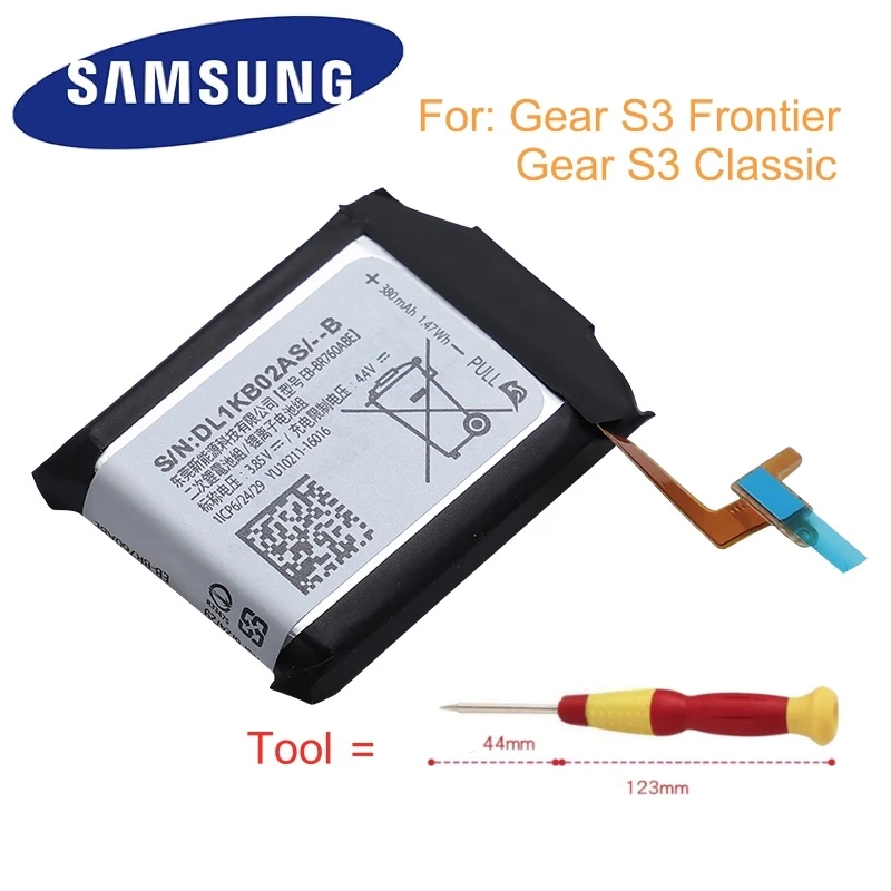 Батарея EB-BR760ABE 380 ма-ч для samsung Шестерни S3 Frontier Шестерни S3 классический SM-R760 SM-R770 SM-R765+ Инструменты