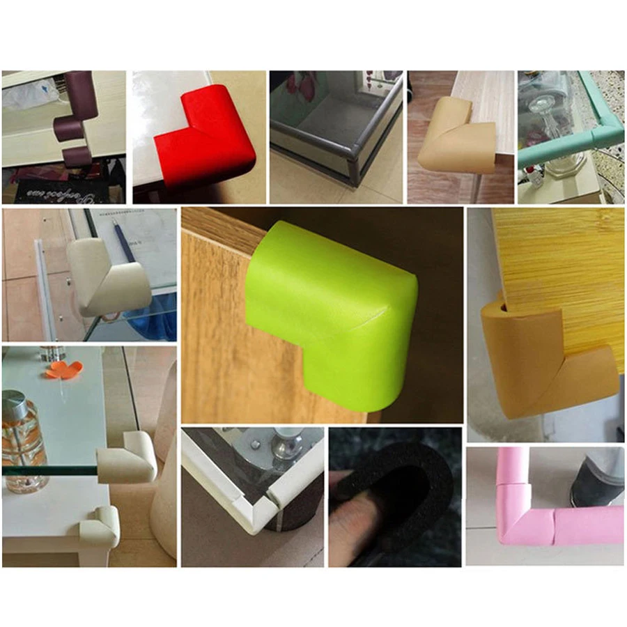 Equipo de seguridad en forma de U para beb&eacute;, Protector de esquina de vidrio para Borde de mesa, muebles para el hogar, protectores de protecci&oacute;n para ni&ntilde;os, cubierta con cinta-5