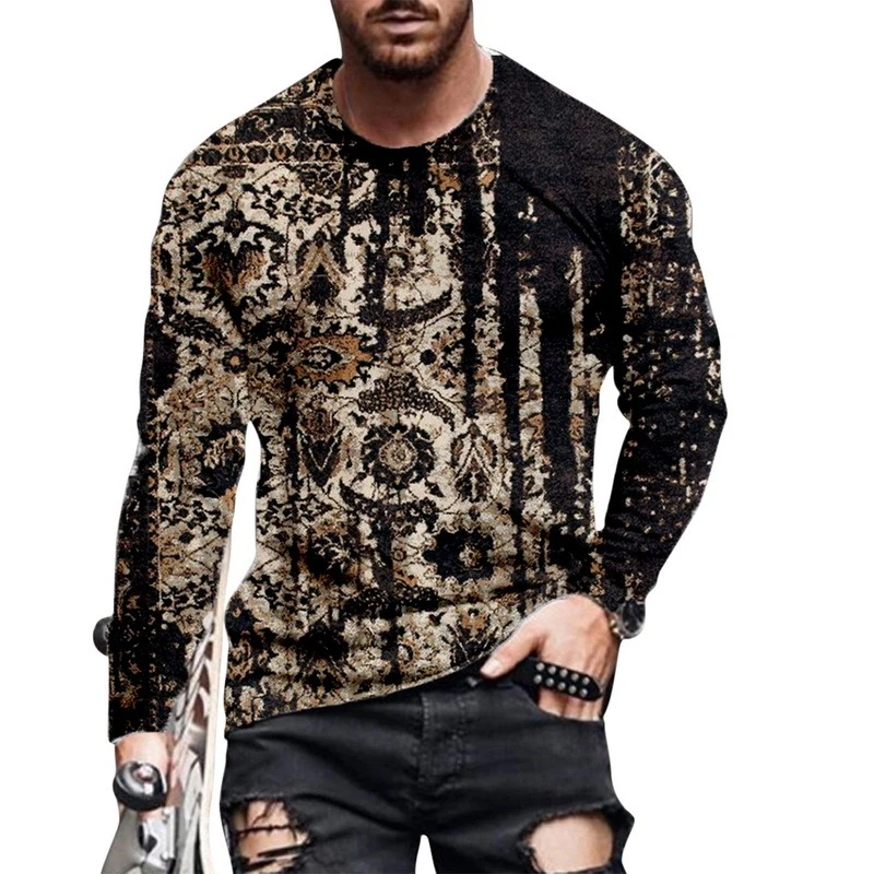 

3D printed T-shirt men's long-sleeved Harajuku summer street adult general wholesale price 2021 loose plus size pullover