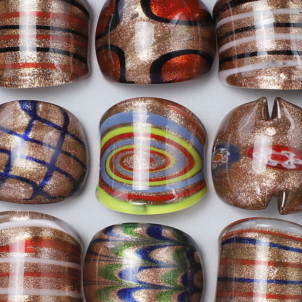 Кольцо из муранского стекла в ассортименте для мужчин и женщин стильное