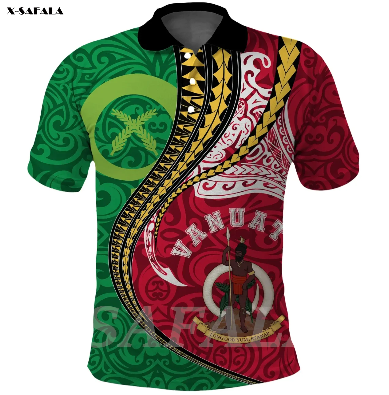 

Vanuatu Polynesian VP1-14 High Quantity 3D Printed Polo Shirt Tee Men 2 Unisex Thin Collar Short Sleeve Street Wear Casual