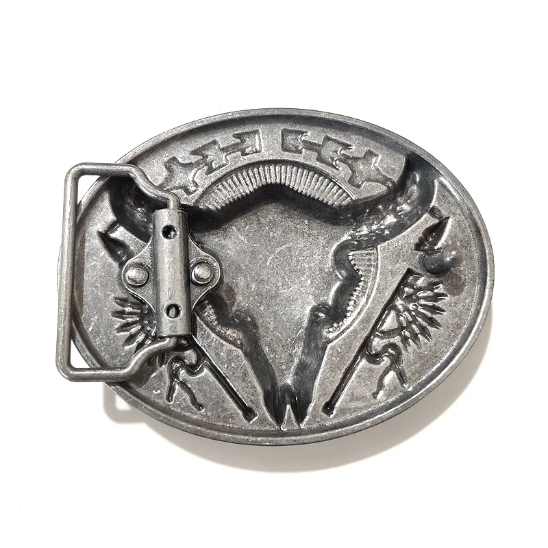 Винтажная Серебряная голова быка искусственный ковбой 3D Животные металлические