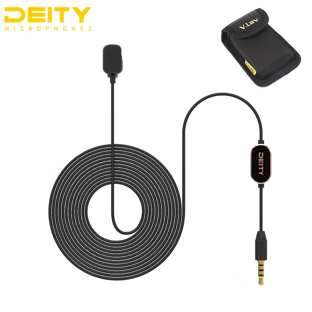 Deity V.lav Professional Lapel Condenser Microphone for SLR Camera Smartphone Pad Tablet PC Computer Camcorder Audio Recorder