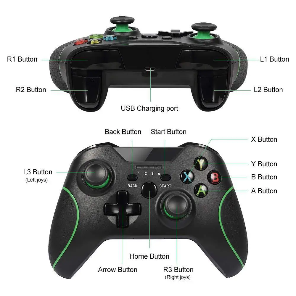 

For Pad 2.4G Wireless Bluetooth Gamepad Game Handle Controller Joypad Joystick For Xbox 360 For Computer PC Gamer R60
