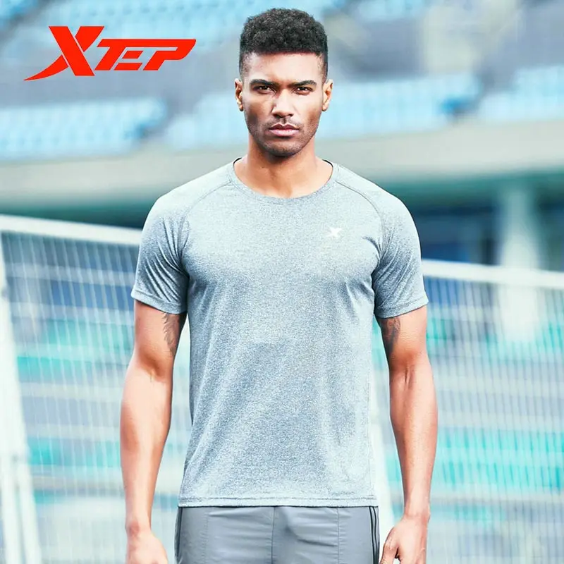 Футболка Xtep Мужская Спортивная дышащая Повседневная Эластичная для фитнеса и