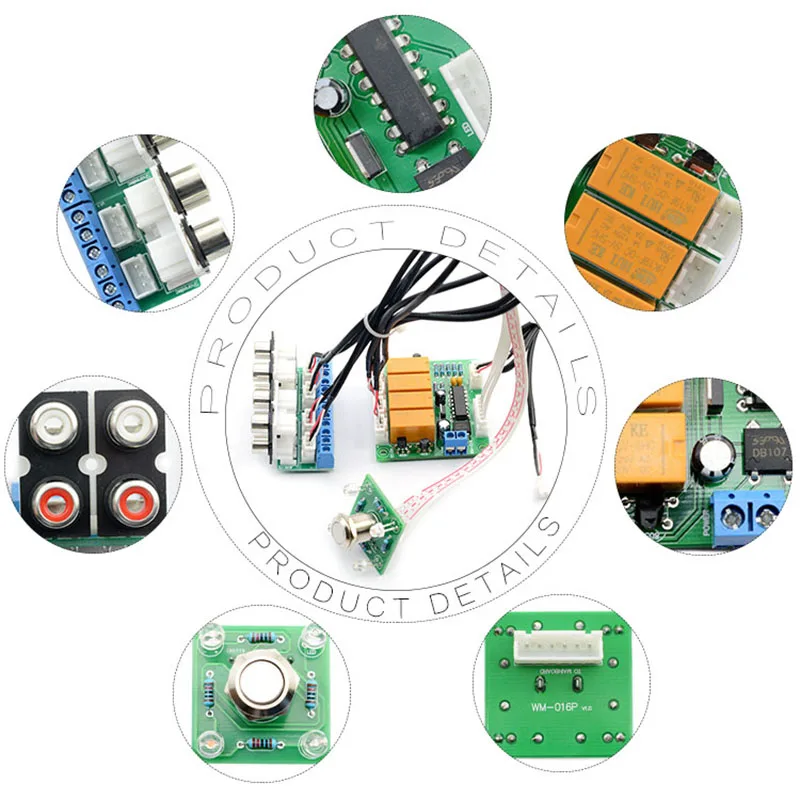 Relay 4-Way o Input Signal Selector Switching Rca Selection Board Of Button Switch for Amplifiers | Электроника