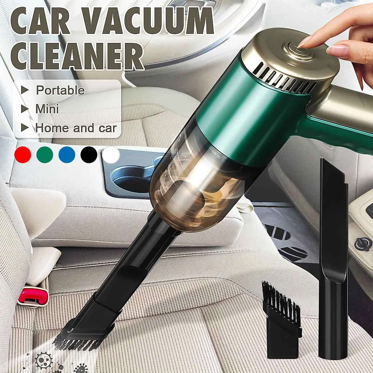 Car Wireless Vacuum Cleaner 9000PA Powerful Cyclone Suction Home Portable Handheld Vacuum Cleaning Mini Cordless Vacuum Cleaner