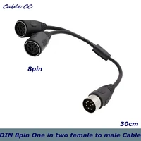 8-контактный разветвитель MIDI DIN, Кабель-адаптер 0,3 м для автомобильного компьютера, источник питания для передачи или подключения аудио и вид...