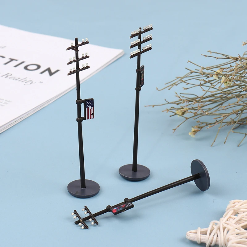

3 pcs 1:87 Mini Electric Line Pole for Train Railways Street DIY Accessories Toys