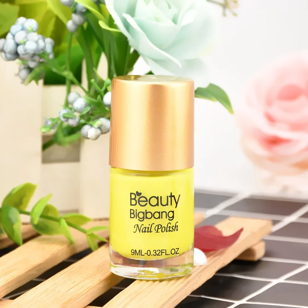 BeautyBigBang 9 мл штамповка лаки для ногтей печать лак для пластина для стемпинга для нейл-арта коричневый черный Цветной Гель-лак для ногтей