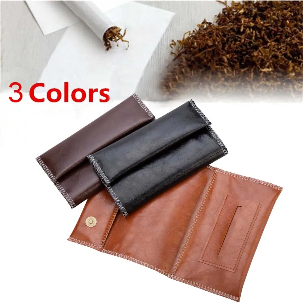 Переносная кожаная сумка для табака сигаретная Скалка табачная чехол бумажный