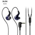BLON BL-03 Eeadphone BL03 Динамический драйвер HIFI DJ бегущие вкладыши для ушей со съемным кабелем 2-контактные наушники