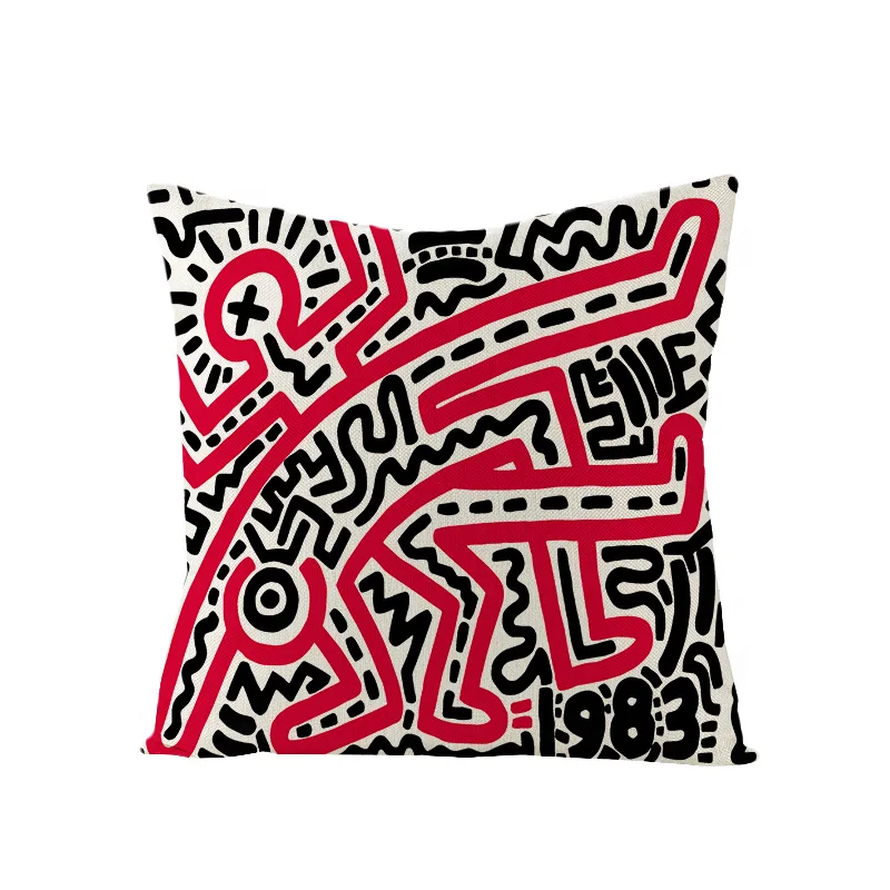 

Abstract Printing Single-sided Pillow Sofa Home Decoration Pillowcase Seat Cushion Cover Bedroom Linen Pillowcase Decoration