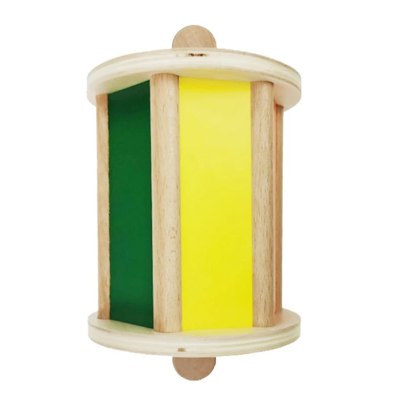 

T5EC Kids Lovely Wooden Textile Drum Toy Brain Training Portable Maze Toys Children Interactive Play Set