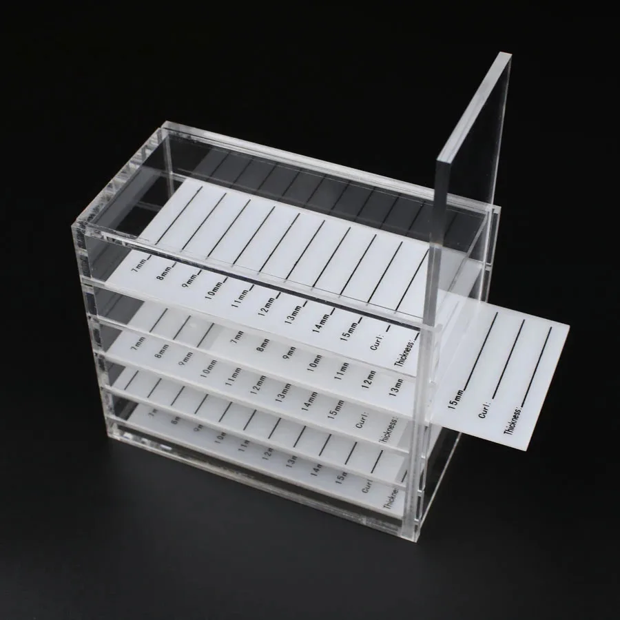 

Acrylic 5 Layers Eyelash Storage Box Individual Lash Plate Pallet Holders Case Grafting Display Stand Makeup Supplies