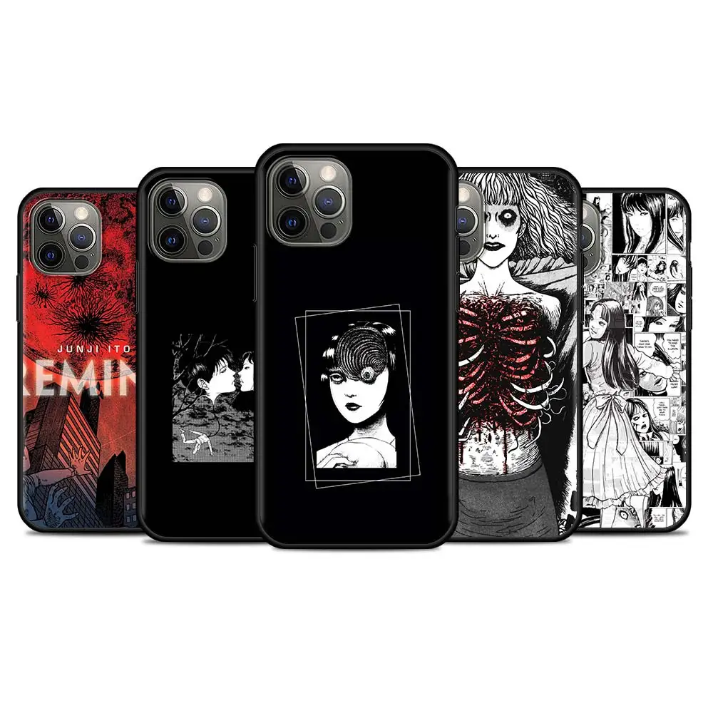 

Horror Comic Junji Ito Tomie Tees TPU Soft Phone Case for iPhone 13 12 Mini 11 Pro XR X XS Max 8 7 6 6S Plus 5 5S SE Cover Shell