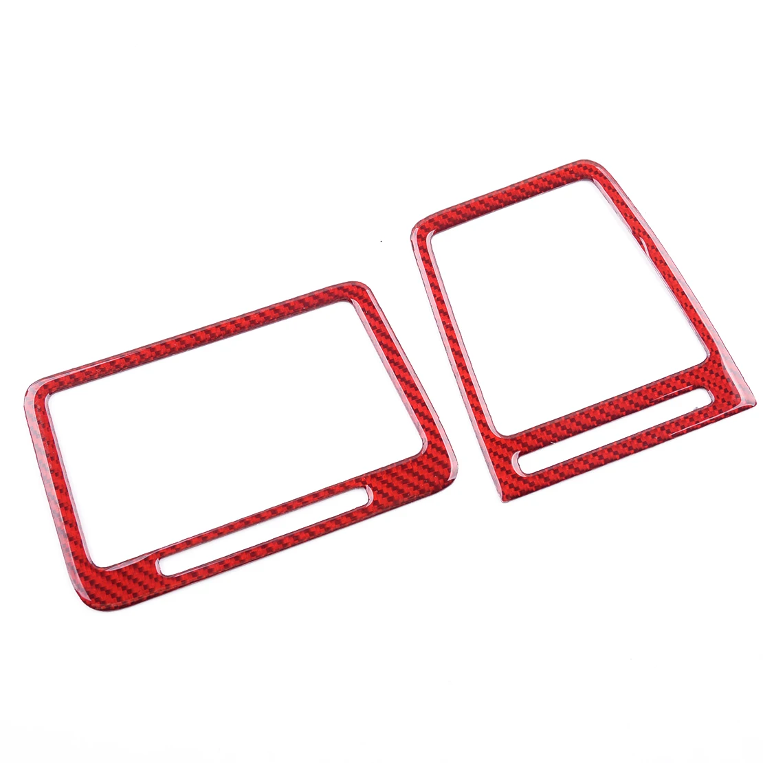 

Красная крышка из углеродного волокна для выпускного отверстия автомобильной приборной панели, 2 шт., Накладка для Dodge Challenger 2008 2009 2010 2011 2012 2013...