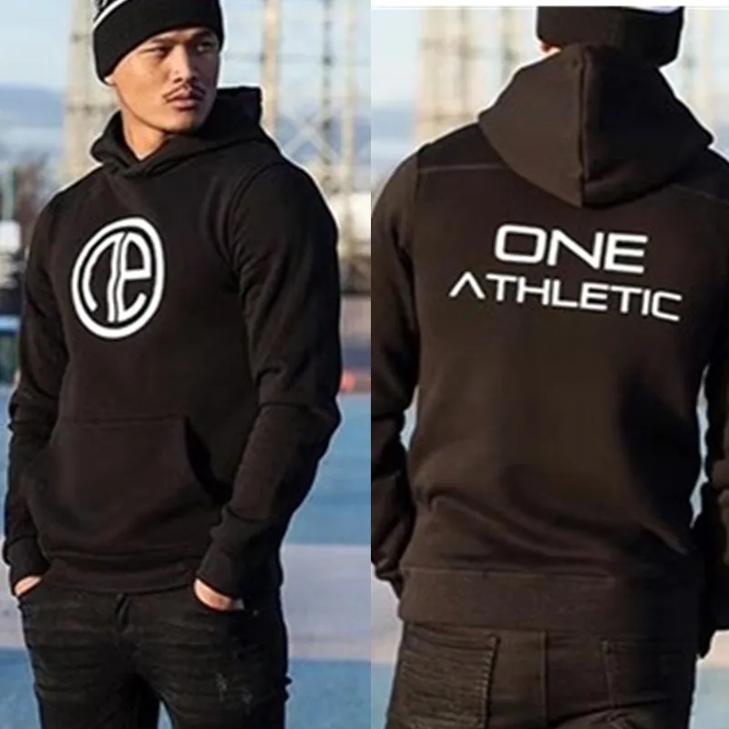 

Мужские осенние толстовки с капюшоном, толстовки для бодибилдинга, фитнеса, с длинным рукавом, с капюшоном, для бега, Повседневная модная бр...