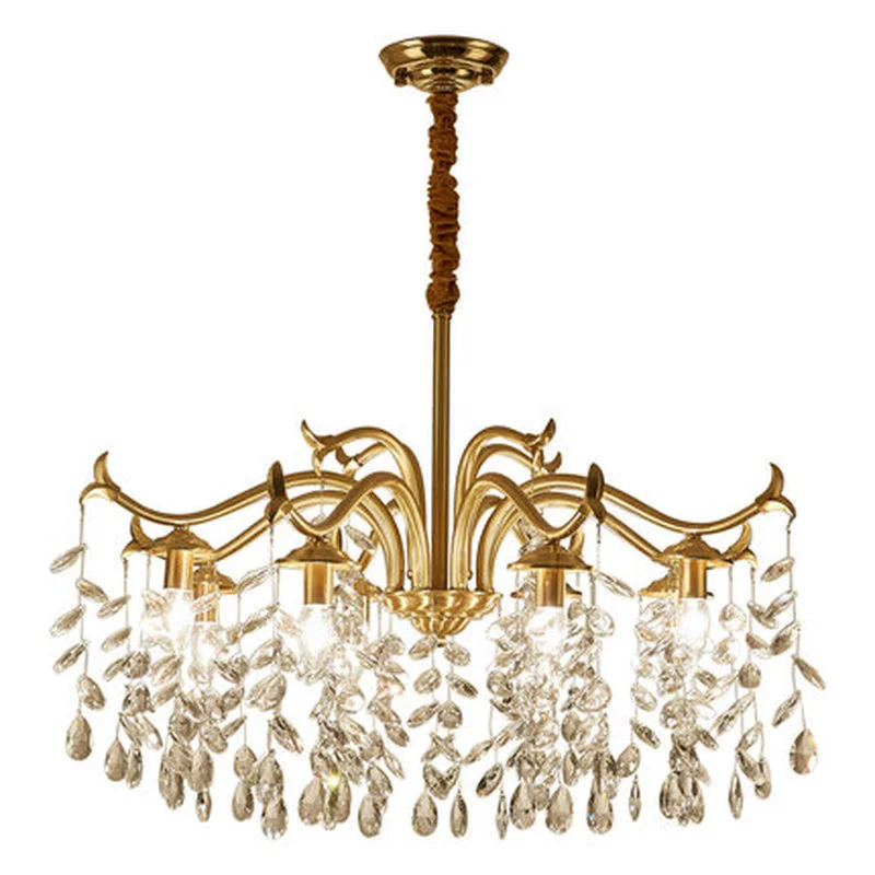 Современный хрустальный светодиодный подвесной светильник K9 медный