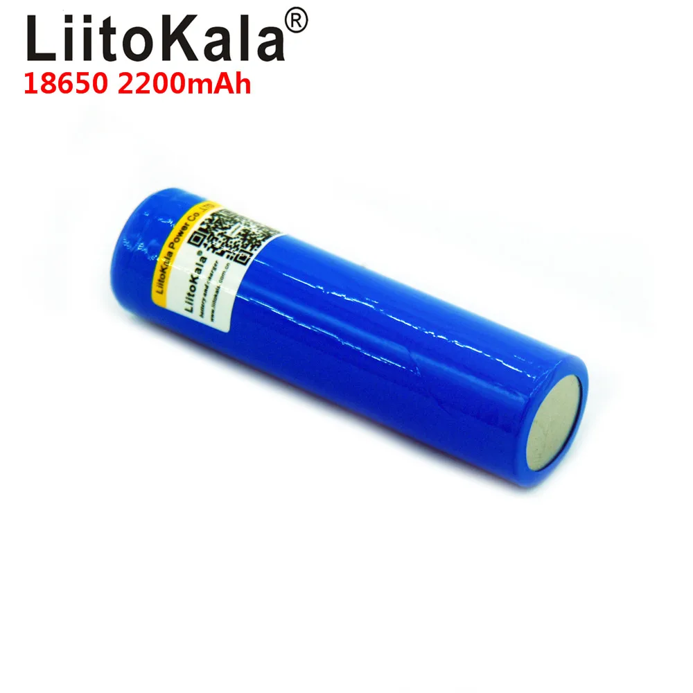 

8pcs/lot LiitoKala 3.7V 18650 2200mah 100% New Original 18650 Lithium Rechargeable Battery For Flashlight battery + Pointed
