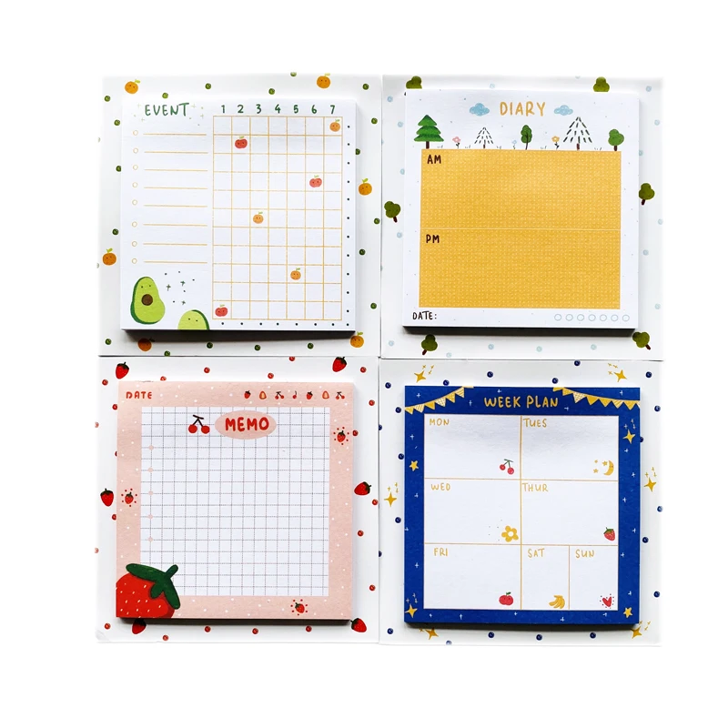 Стикеры для заметок с изображением дерева клубники вишни авокадо 30