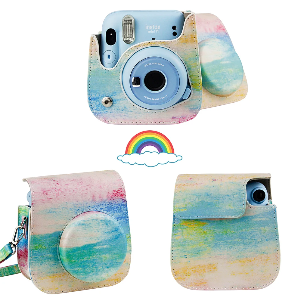Чехол сумка из искусственной кожи с плечевым ремнем для Fujifilm Instax Mini 11/ 9/ 8|Сумки
