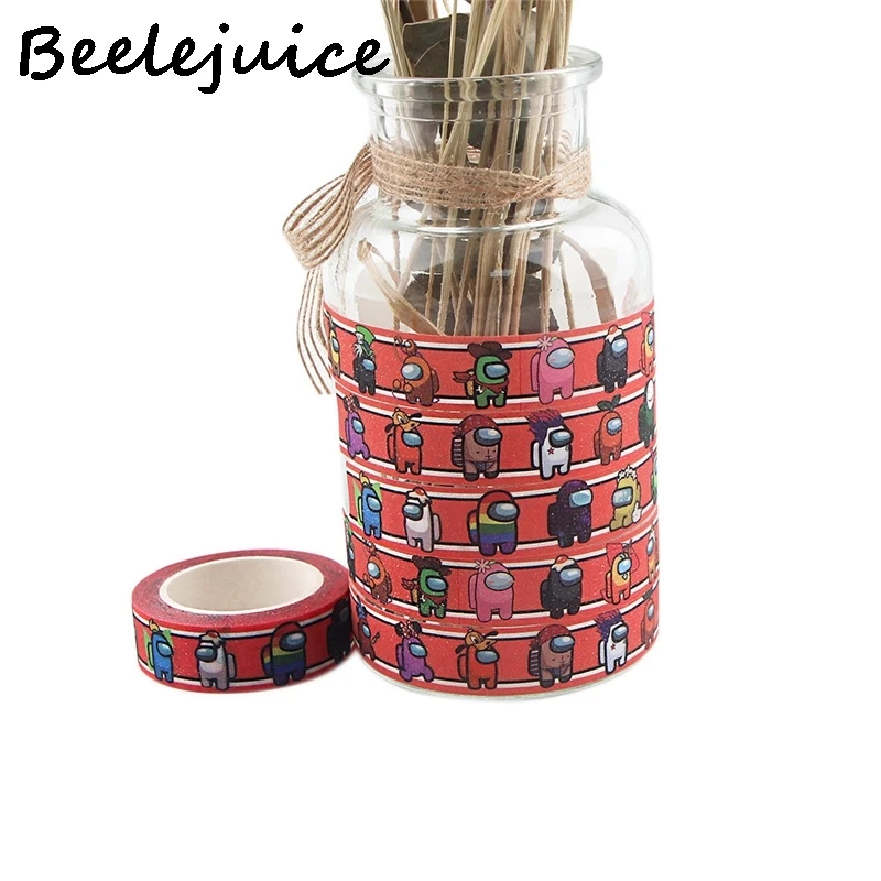 

24pcs Among us Cool Cartoon Washi Tape DIY Decorative Adhesive Tape Stationery Daily Gifts Masking Tapes Supplies Accessories