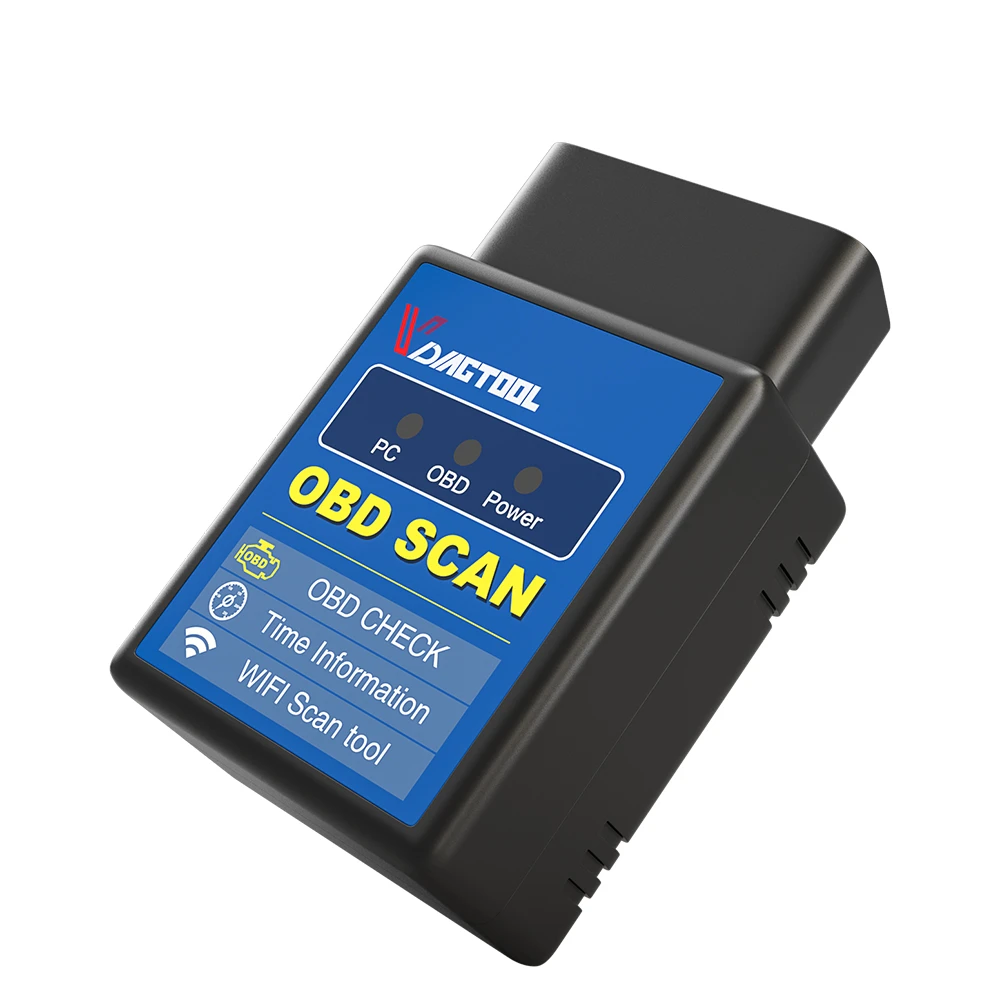 VDIAGTOOL ELM 327 Поддержка OBD2 протокол EL 1,5 Wi-Fi версия Авто диагностический и сканер инструмент для Android для IOS считыватель кода сканер