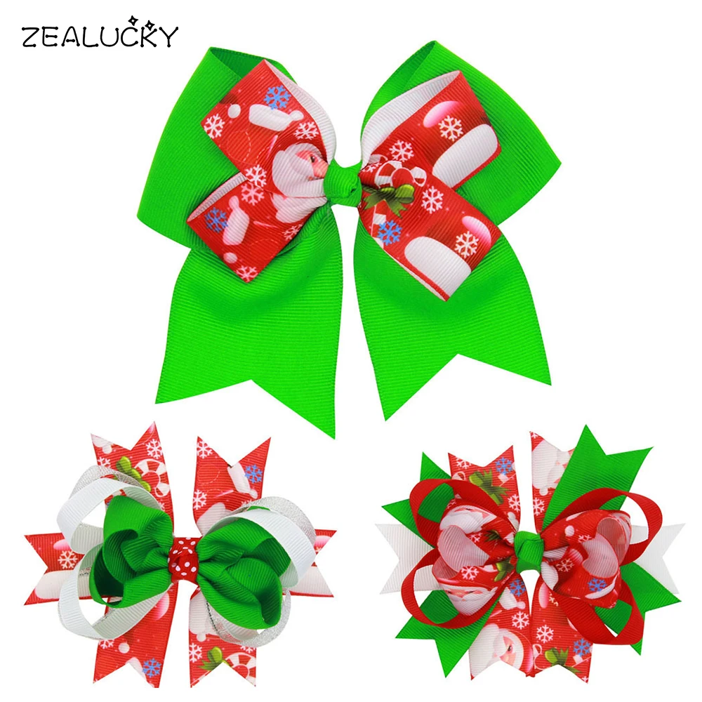 Рождественский детский ободок для волос заколки с бантиком милые детские
