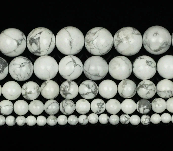 Натуральный белый бирюзовый говлитый камень круглые бусины 15 дюймов нитка 4 6 8 10 12
