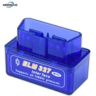 Мини Bluetooth OBD2 сканер ELM327 автомобиля OBD читатель Кода OBDII автомобиля инспекции двигателя светильник диагностическое сканирующее устройство для iOS,Android, ПК