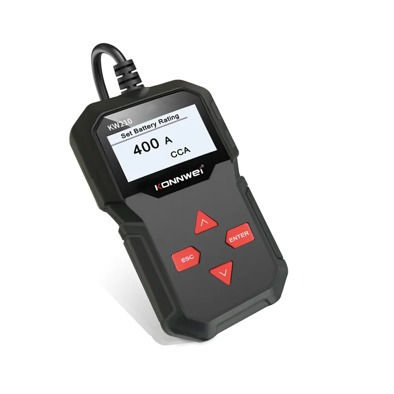 

Умный тестер автомобильных аккумуляторов KONNWE KW210, 12 В, Автомобильный анализатор аккумуляторов 100-2000CCA, тестер автомобильных аккумуляторов