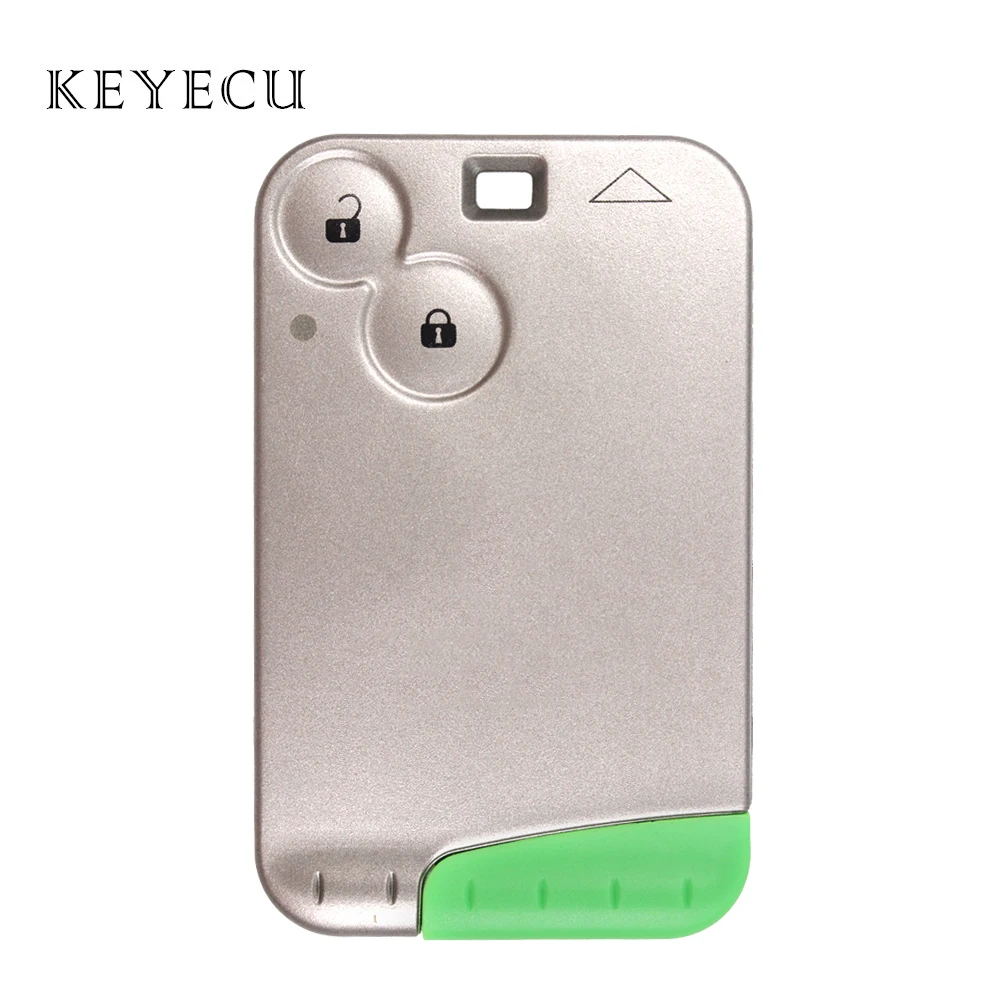 

Keyecu for Renault Laguna Espace 2 Buttons Smart Card Remote Key Shell Case Cover Frame with Insert Blade