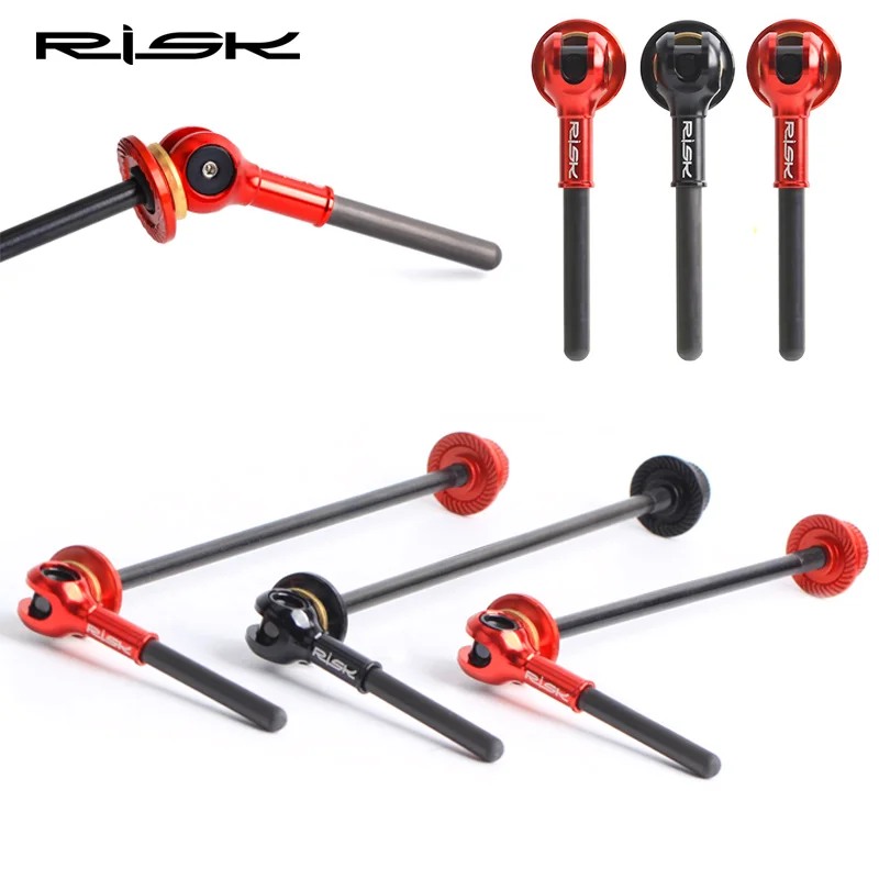 

RISK Titanium Ti Skewer QR Mountain Bikes Quick Release Skewer Lever MTB Bicycle Cycling Hub Road Bike Quick Release MTB Parts