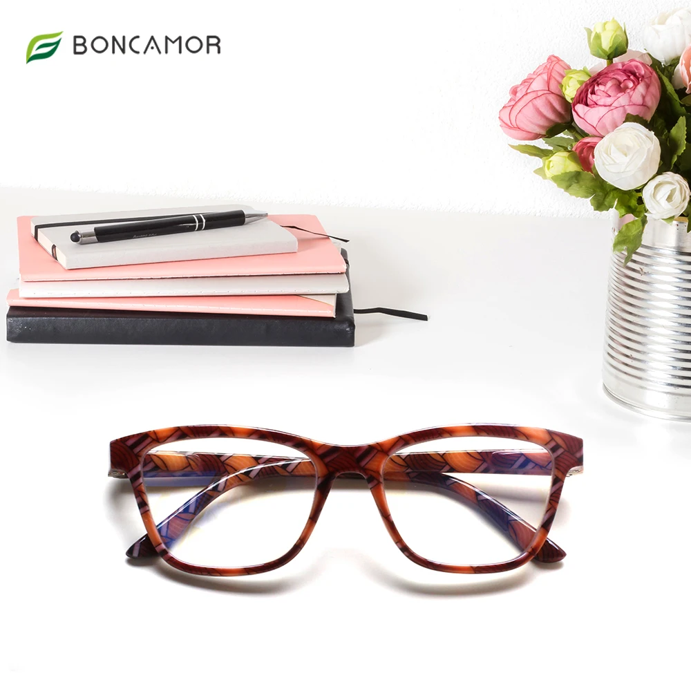 

BONCAMOR Blue Light Blocking Reading Glasses Women Comfortable Trendy Anti Eyestrain Computer Eyeglasses Readers