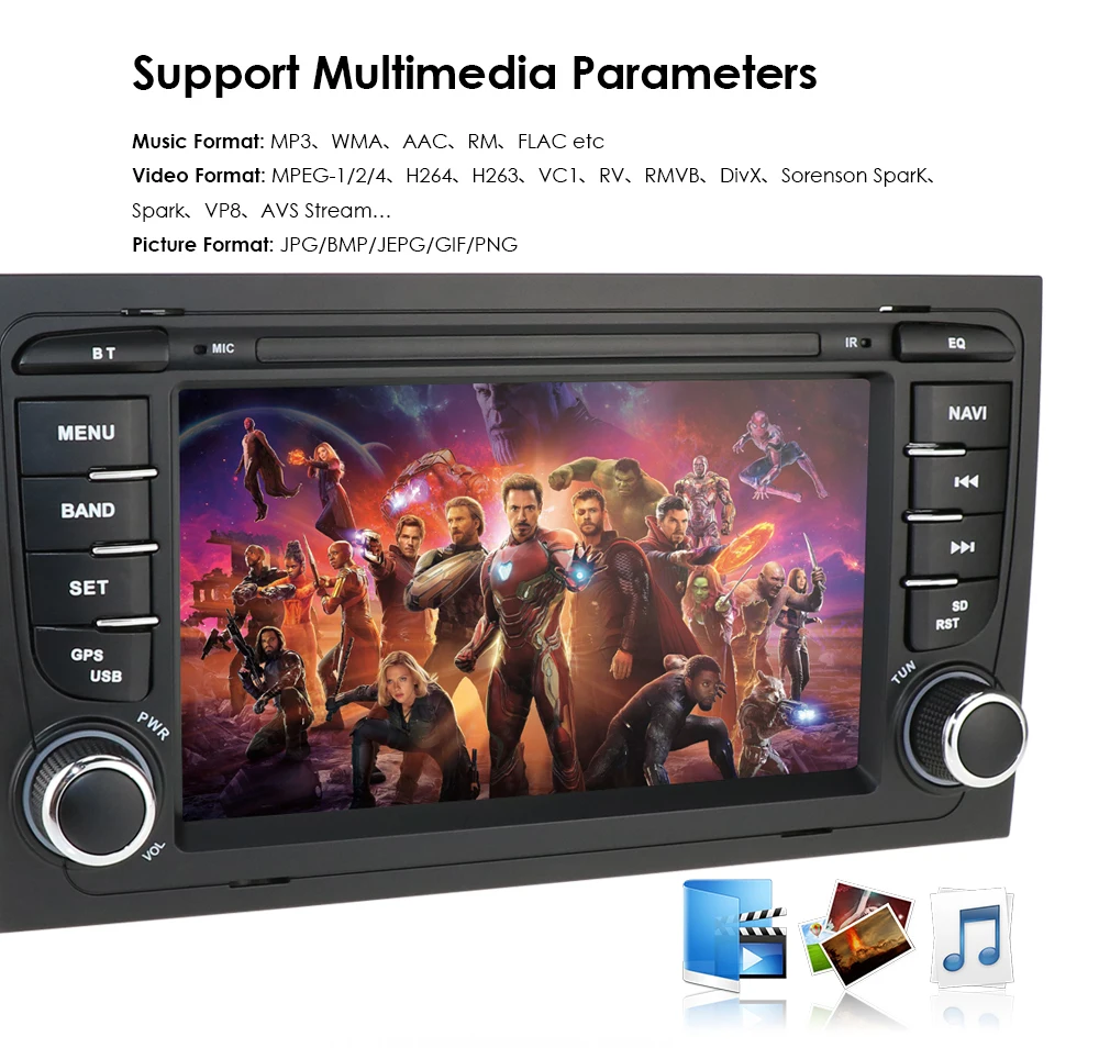 4G wifi Android 9,0 Автомобильный gps Navi для audi A4 2002-2008 S4 RS4 8E 8H B6 B7 с BT RDS мультимедийный плеер радио