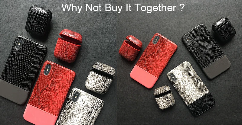 Змеиная кожа наушники из искусственной кожи чехол для Apple Airpods Bluetooth гарнитура защитный противоударный чехол для Air Pods сумки для хранения