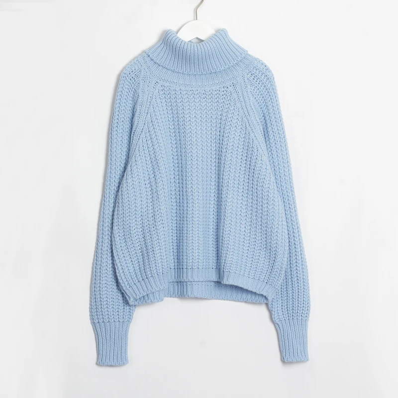 WIXRA Women Sweaters and Pullovers Turtleneck Long Sleeve Casual Thick Sweater Loose Knitted Jumpers 2019 Autumn Winter | Женская одежда