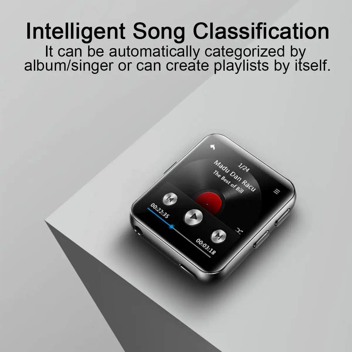 Мини MP3-плеер с зажимом bluetooth сенсорным экраном 1 54 дюйма портативный музыкальный