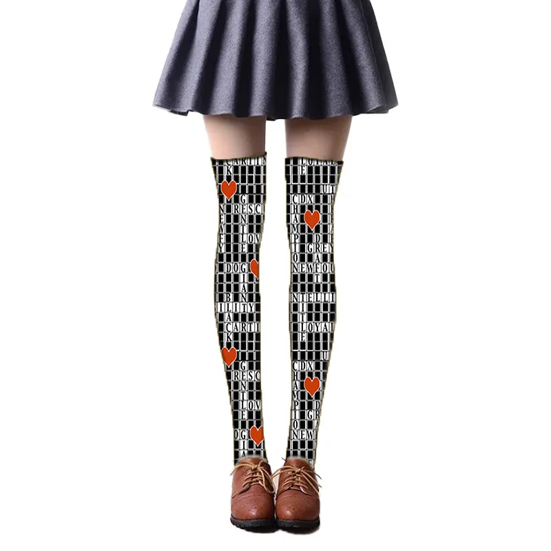 Сексуальные длинные носки женские гольфы до бедра чулки для девушек теплые