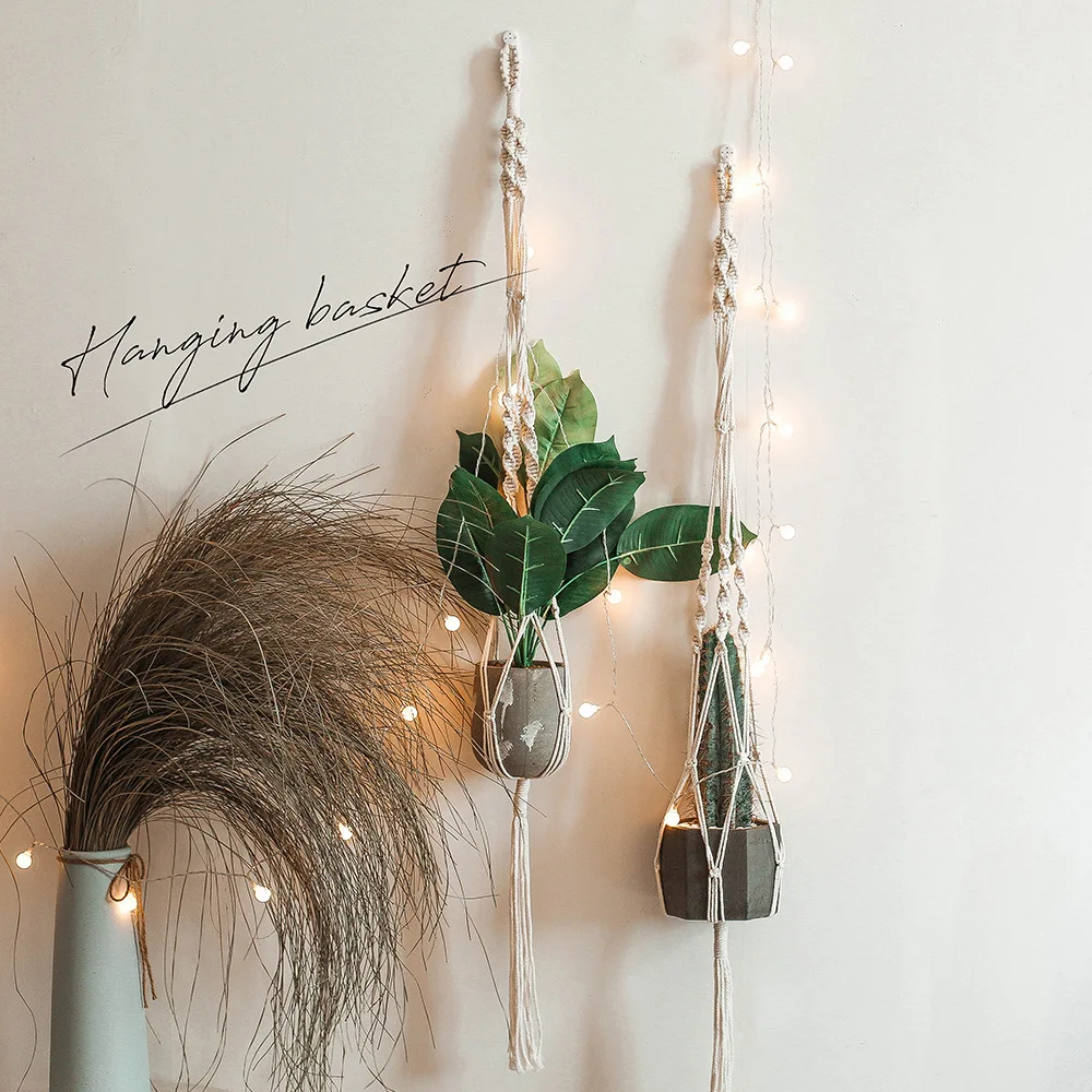 2 шт макраме для растений Вешалки хлопок детская комната украшения висячие