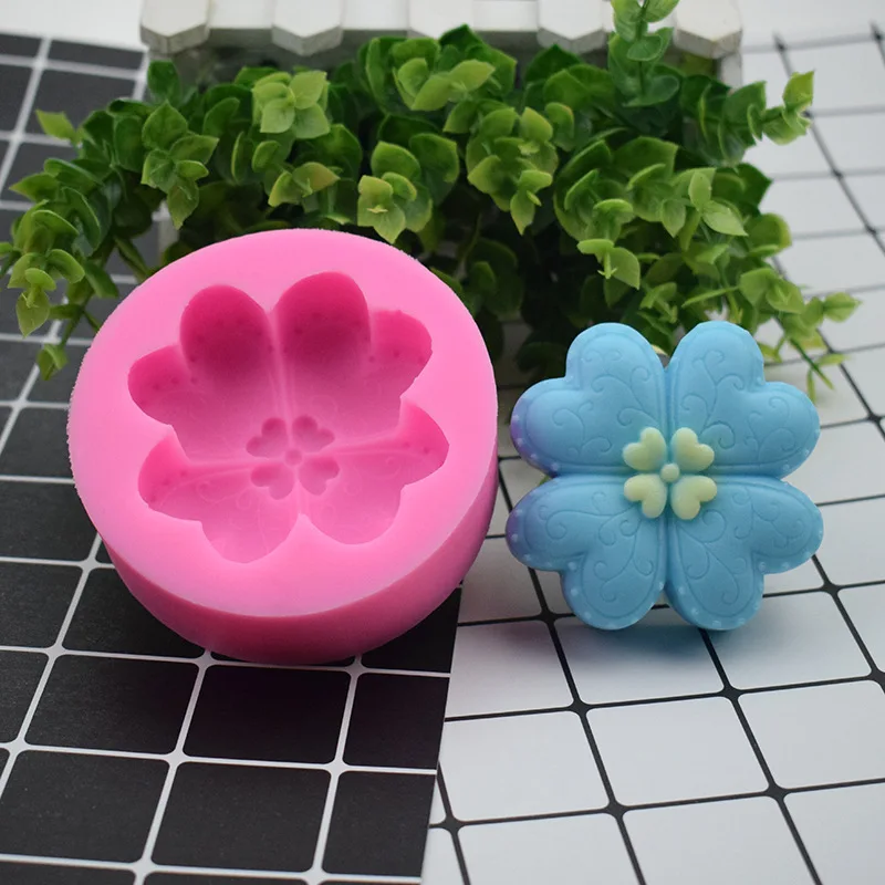Форма для мыла украшения торта ручная работа форма сердце/клевер моделирование